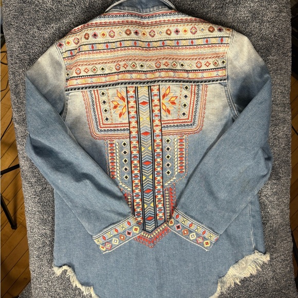 DRIFTWOOD Denim Jacket with Embroidered Accents - Picture 14 of 16